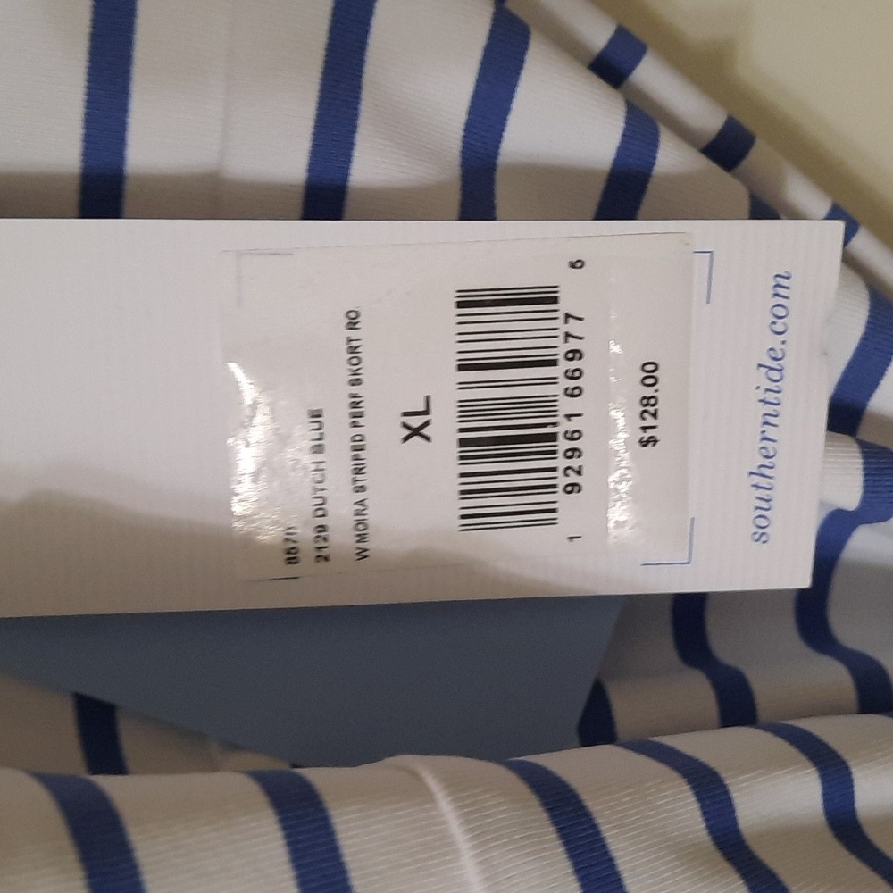 NWT SOUTHERN TIDE DUTCH BLUE STRIPED PERFORMANCE SKORT SZ XL - Picture 5 of 12